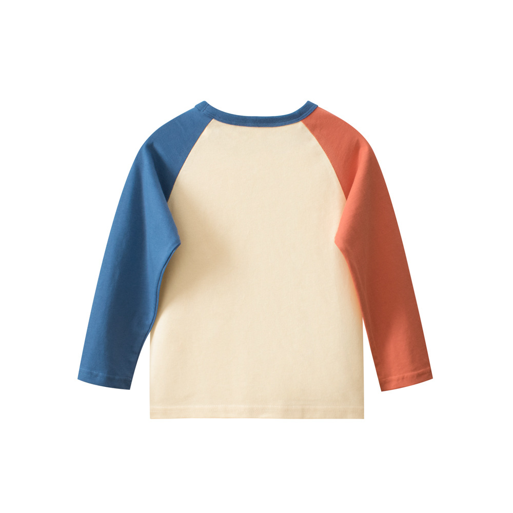 27kids otoño nueva ropa para niños al por mayor camiseta de manga larga para niños camisa de fondo para hombres ropa de bebé