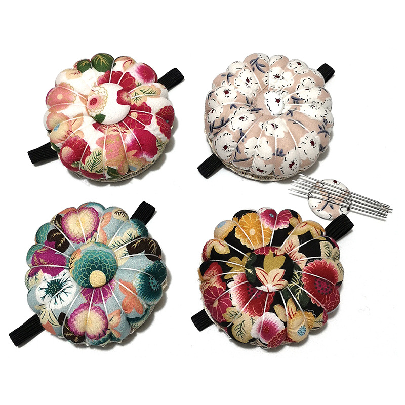 跨境手工具吸針器針插 縫紉針紮DIY針墊磁力手腕南瓜插針包E557