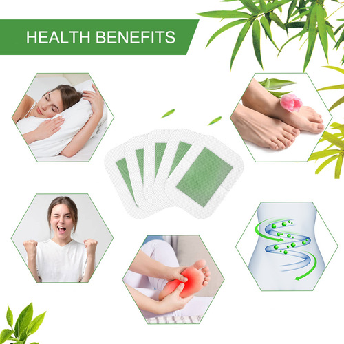 Cross-border Amazon Foot Patch Bamboo Mugwort Foot Patch Green Tea Foot Patch 20 Pieces One Box AliExpress One Piece Dropshipping