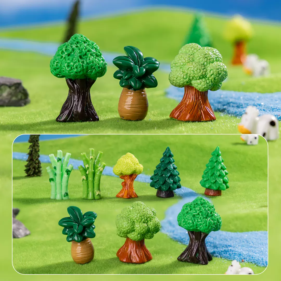 仿真园艺花草木植物景观造景装饰品工艺小摆件树脂DIY饰品小配件