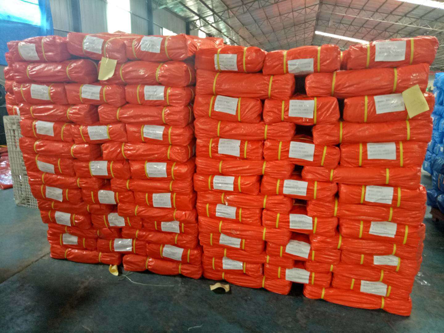 全新橘色加厚篷布塑料编织防水防雨防晒防潮防尘遮阳苫布盖布