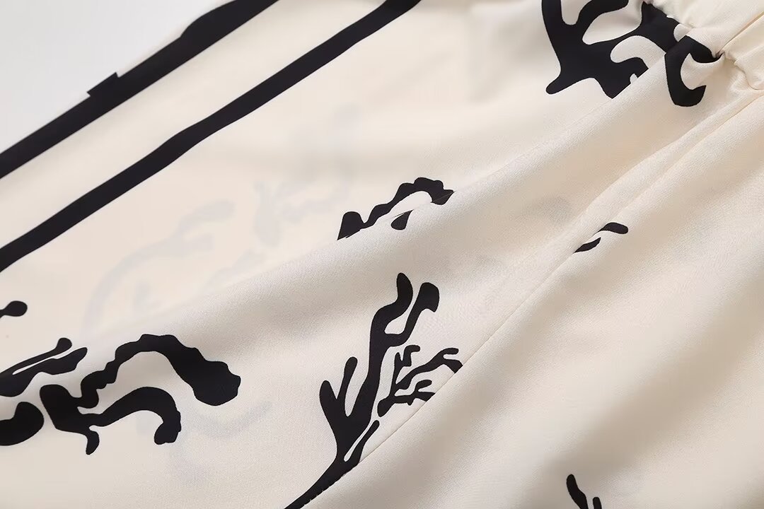 490g Weight Long Sleeve Sleeve Length Polyester Fabric Type Pant Co-ord Set Sets Type 2 Pieces Set Quantity Holiday, Outdoor, Beach Occasion Turndown Neckline Regular Fit Fit Type Printing Pattern Summer, Spring Season Women's Gender Vacation Style Holiday Outdoor Beach Women's Vacation Printing Polyester Pant Co-ord Set Pants Sets 18