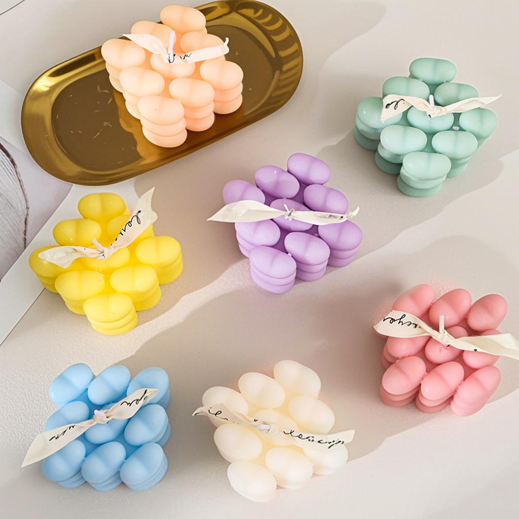 Inventario al por mayor amor cubo de fragancia geometría cubo de fragancia regalo de mano hogar vela de modelado creativo