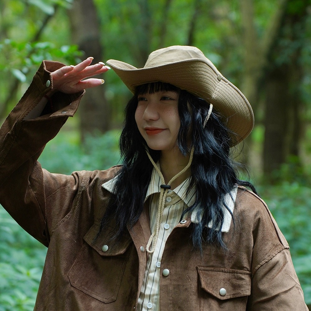 New Outdoor Mountaineering Sunscreen Fisherman Hat For Women's Summer Camping Fishing Basin Hat Waterproof Western Cowboy Sunshade Hat Japanese_voghion.com