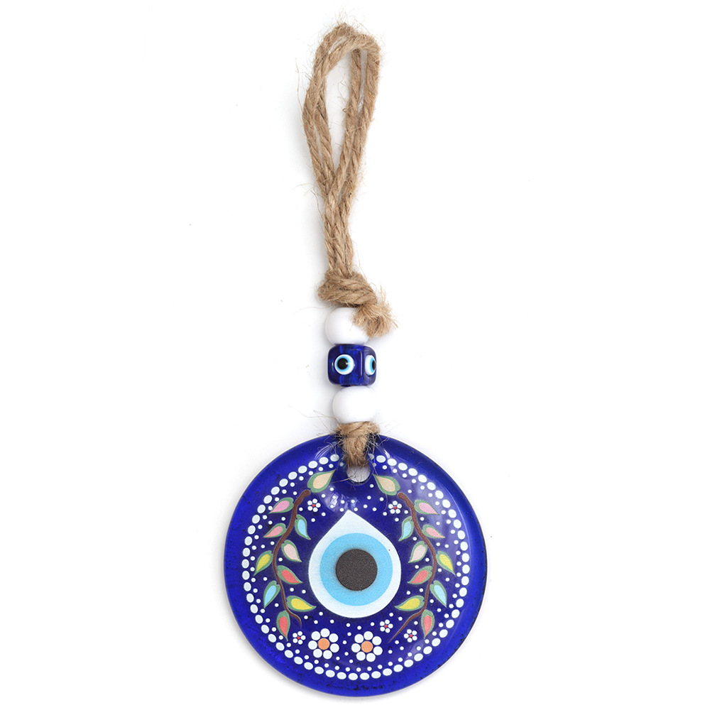 138g Weight Bag Pendant, Keychain Classification 1 Piece Quantity Holiday, Daily Occasion Glass Material Devil's Eye Pattern Unisex Gender Retro, Classic Style Style Retro Classic Style Devil's Eye Glass Unisex Bag Pendant Keychain 26