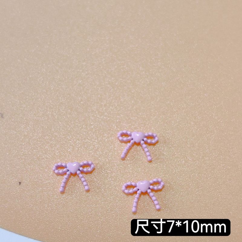 美甲法式蝴蝶结飘带饰品新款合金甜心百搭迷你桃心领结指甲装饰品|undefined