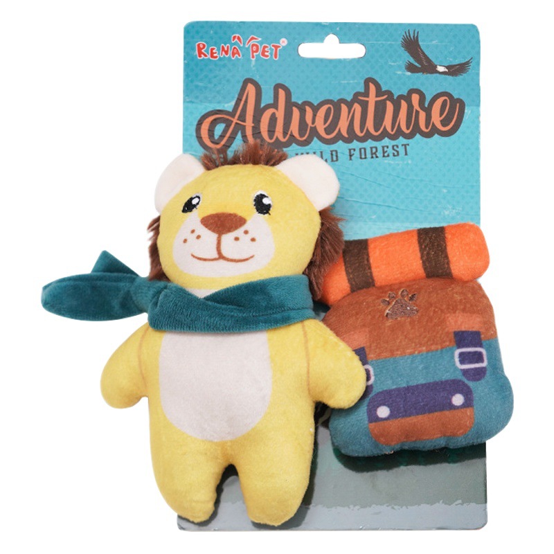 Mascota de dibujos animados molar resistente a la mordedura de perro de juguete de peluche traje de juguete de sonido transfronterizo al por mayor suministros para mascotas