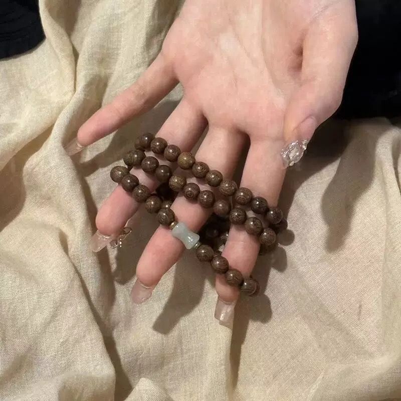 爆款国风中式竹节串珠手链复古小众设计木珠手串高级感闺蜜款礼物|undefined
