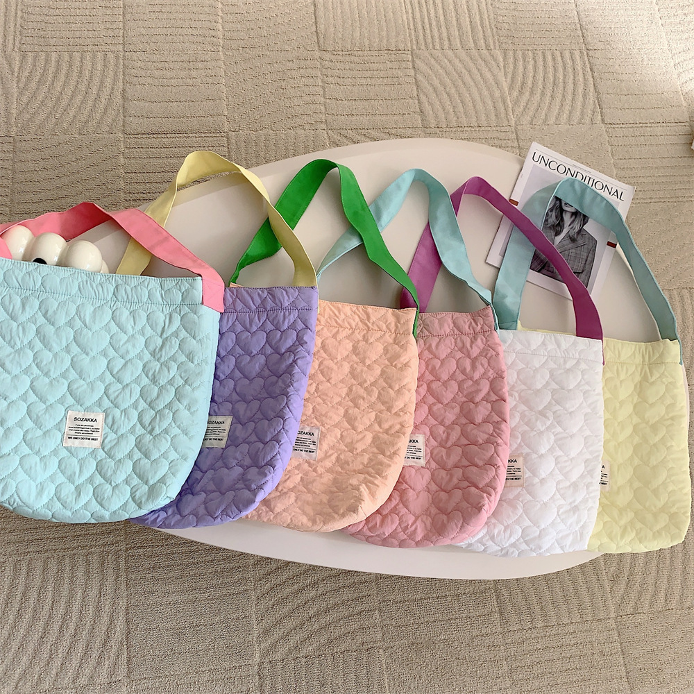 38241 ins nuevo contraste de color bolso de hombro estudiante femenino práctico bolso de gran capacidad de la momia acolchado bolso de hombro femenino