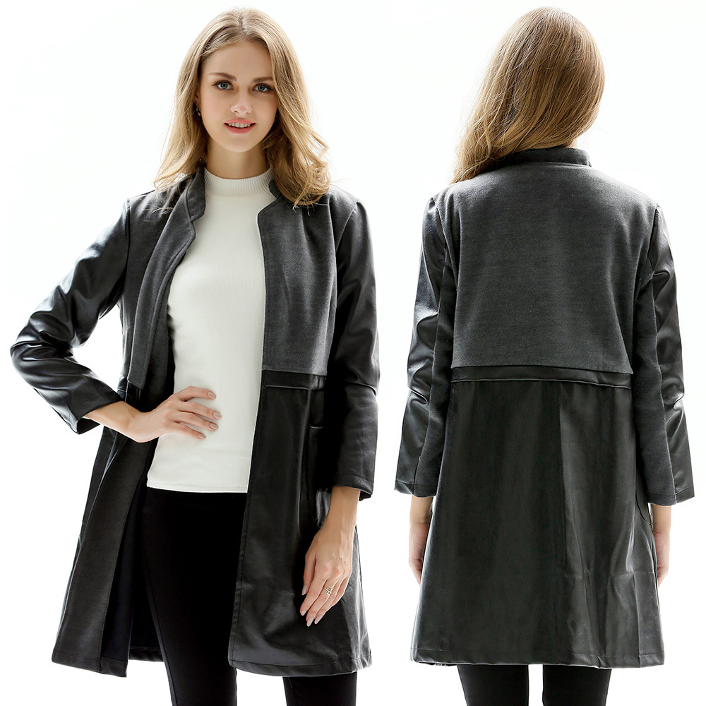 Veste cuir femme en faux cuir en PU - Ref 3447496 Image 1