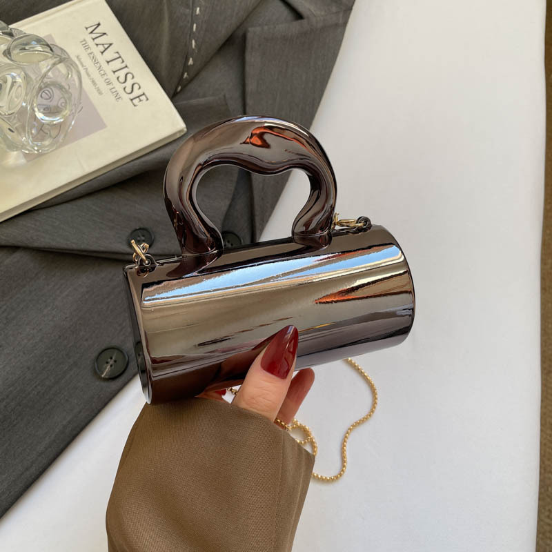 Elegante borsa a tracolla in acrilico per donna a cilindro_voghion.com