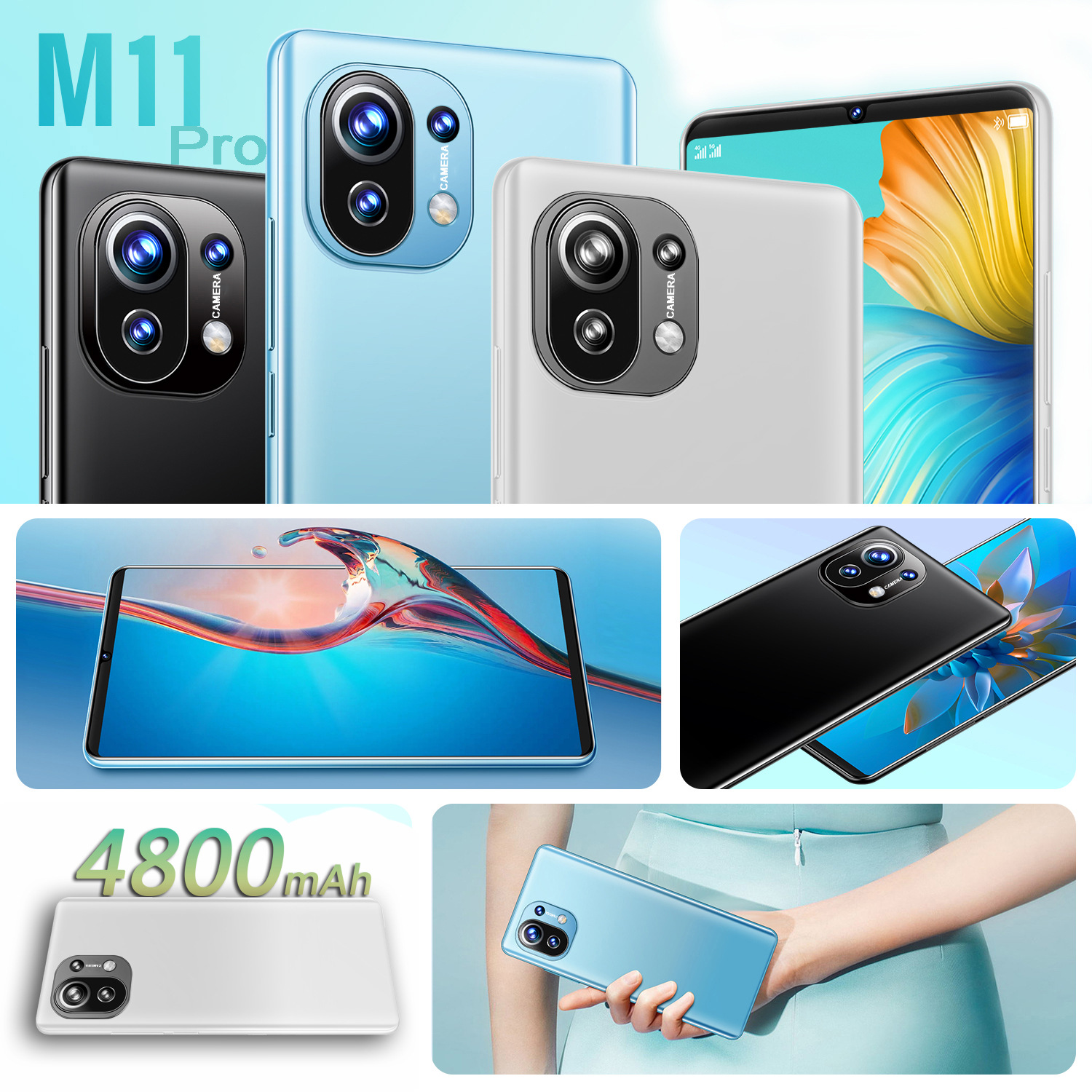 热销新款M11 pro智能手机 大屏跨境智能手机 厂家批发低价 虾皮