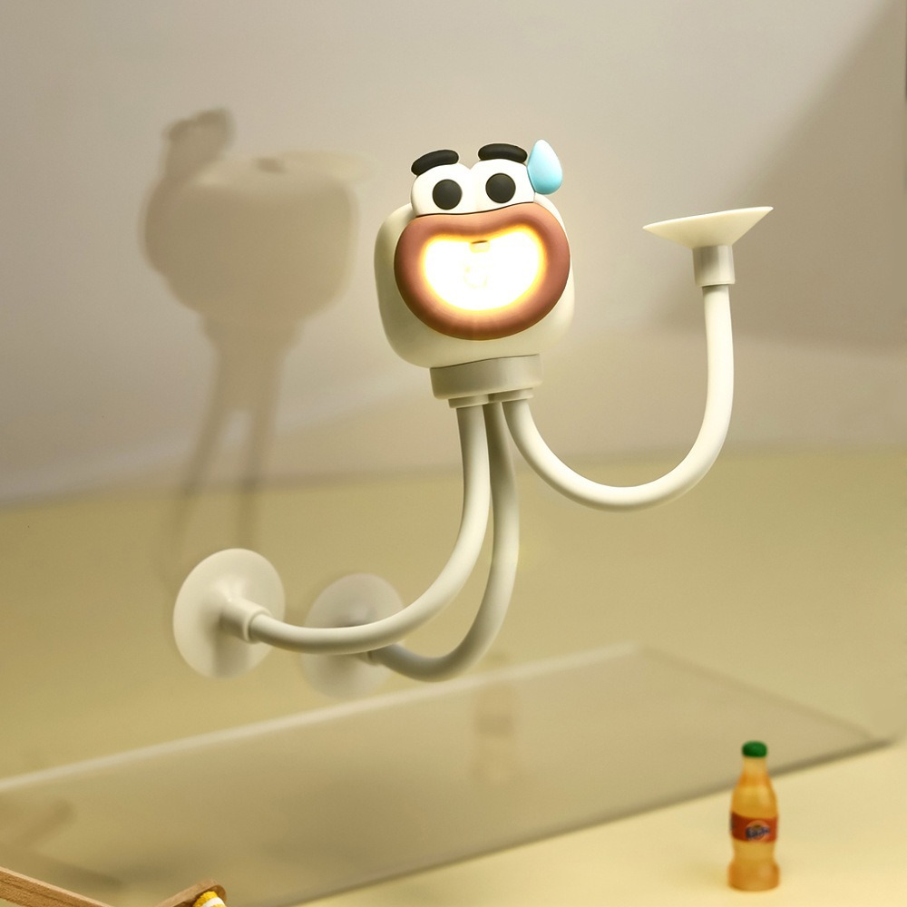 Mini lámpara nocturna de pulpo, LED, portátil y decorativa para dormitorio