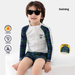 Momasong Children's Swimwear 2023 New Arrival Long Sleeve Sun Protection Boys' Swim Trunks Set for Boys