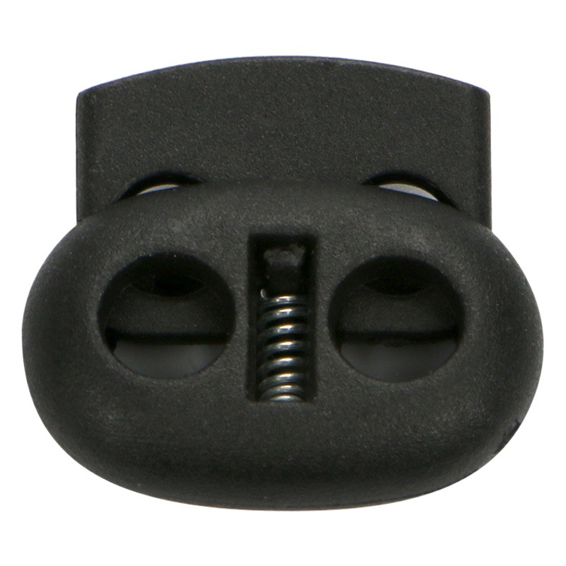 Fábrica de plástico ajustable banda elástica primavera hebilla cuerda cordón solo agujero doble redondo negro transparente cerdo nariz hebilla