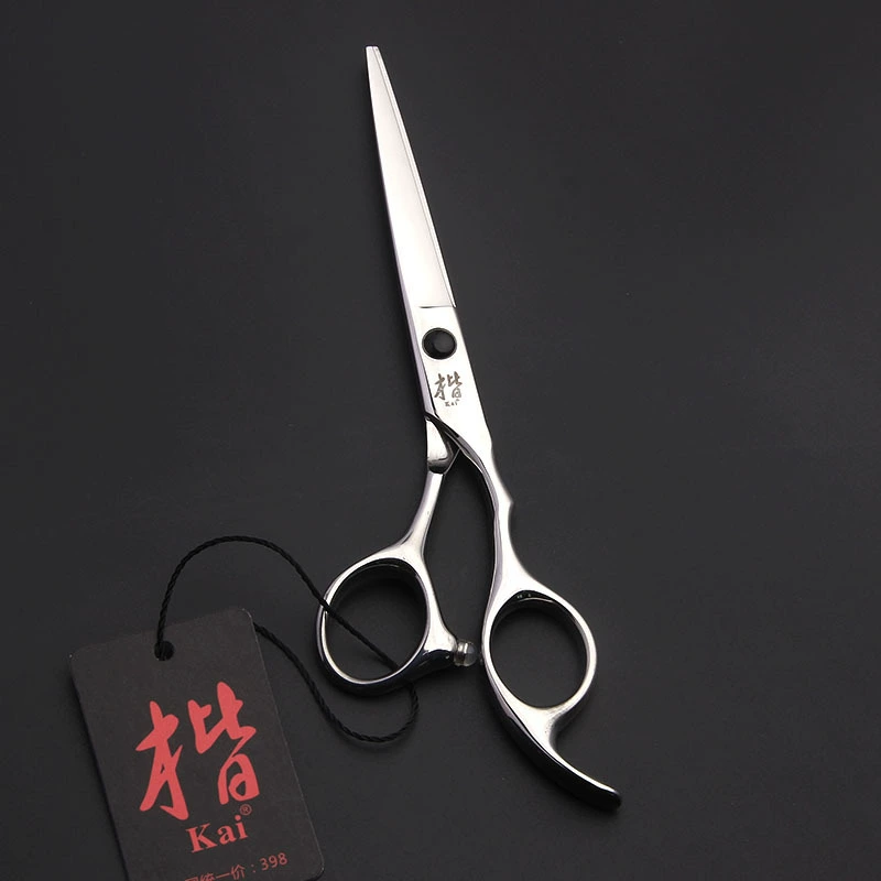 Hairdressing Scissors Set, 2-Piece (Flat + Thinning), black gemstone handles, salon kit
