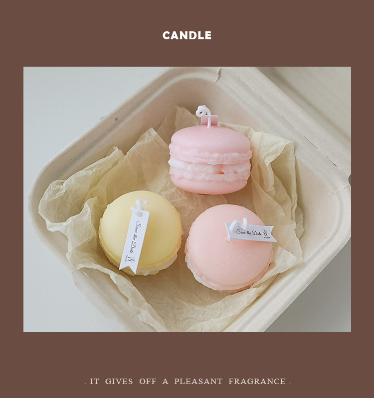 Mode Macarons Paraffine Bougie 1 Pièce display picture 17