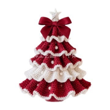 跨境新品 Crochet Christmas Tree Kit DIY钩针圣诞树套件|undefined