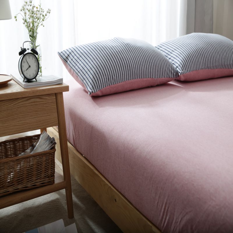 Cama de cama de algodón sin impresión de una sola pieza de tejido Tianzhu algodón Simmons sábanas de algodón antideslizantes fijas colchón cubierta protectora image 14