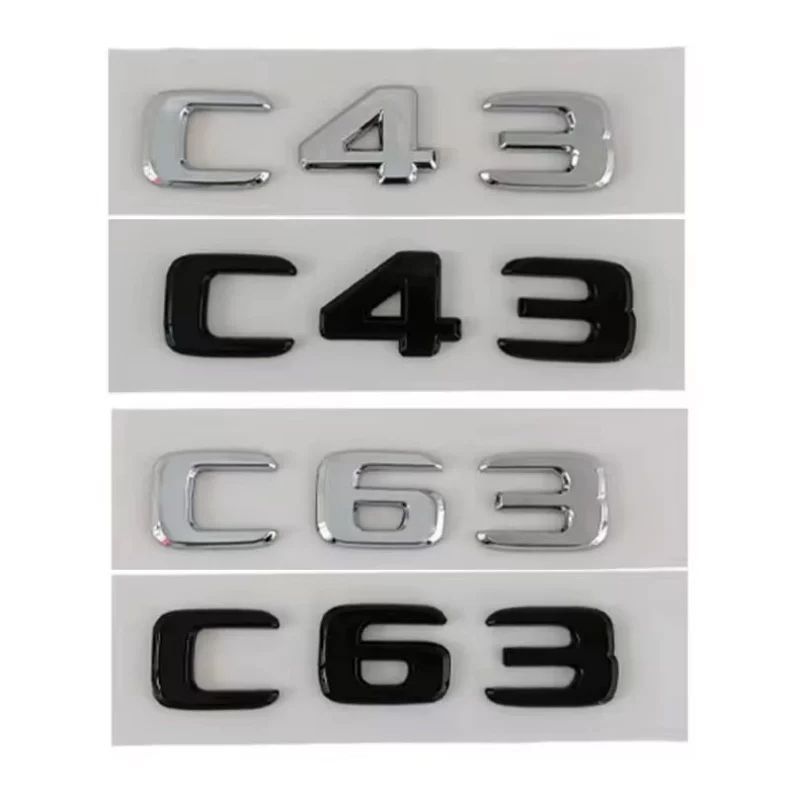 Suitable for Mercedes-Benz C-Class W204, used for modifying the rear emblem to C43 or C63, including rear badge and AMG modification stickers