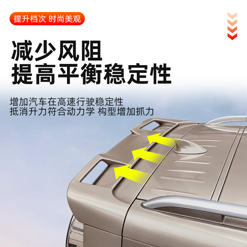 Suitable for Great Wall H10 sports rear spoiler, made of ABS material, environmentally friendly and odorless, enhances the vehicle's class, stylish and attractive