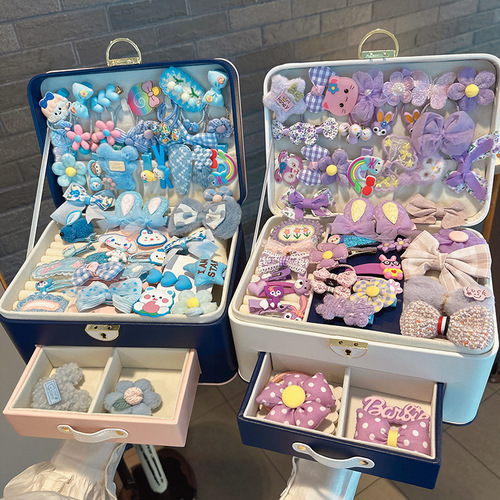 High-end children's jewelry gift box set little girl birthday gift hair accessories large collection princess baby hair clip accessories
