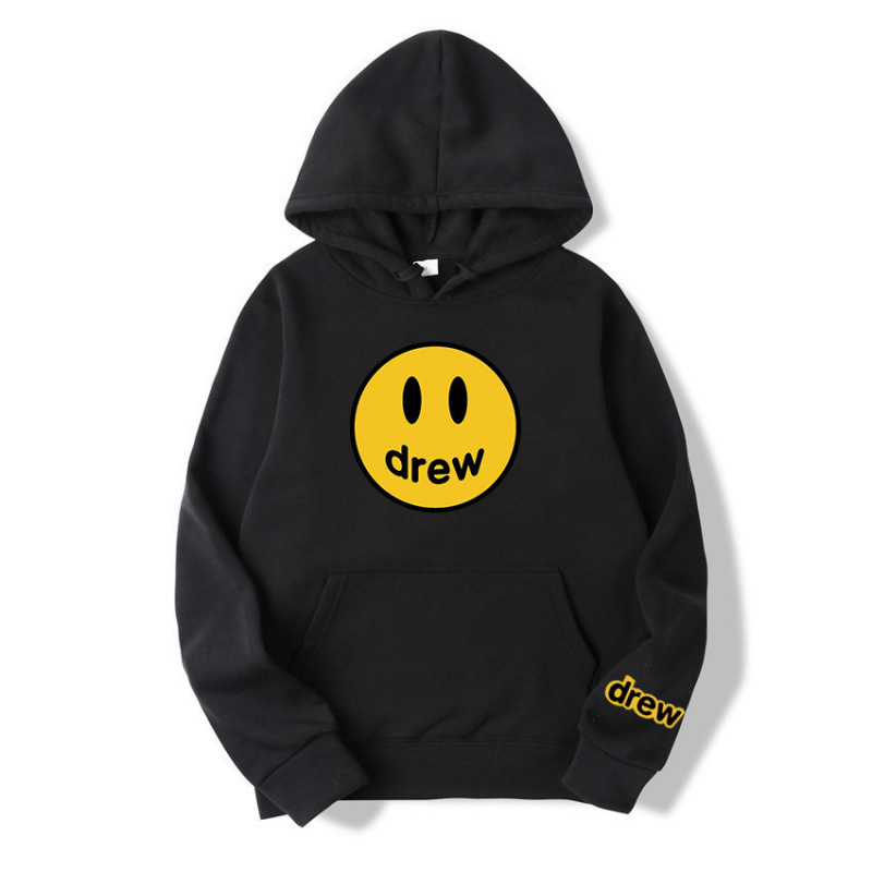 New cross-border hooded sweatshirt, smiley face sweatshirt, Drew Justin Bieber style, trendy hooded fleece comfortable casual shirt New cross-border hooded sweatshirt, smiley face sweatshirt, Drew Justin Bieber style, trendy hooded fleece comfortable casual shirt