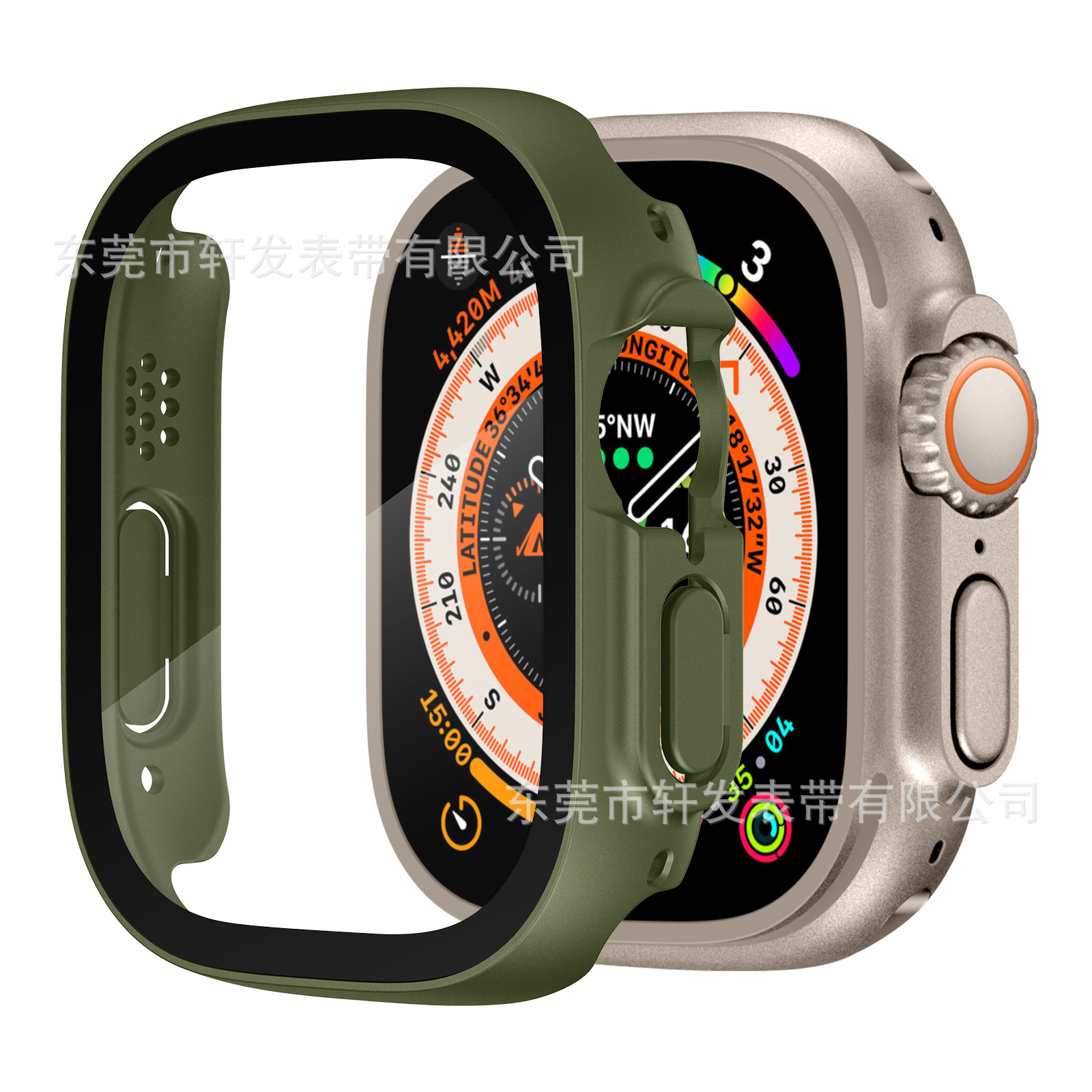 Adecuado para Apple Watch 8 ultra templado película Apple iwatch integrado funda protectora pctpu Correa