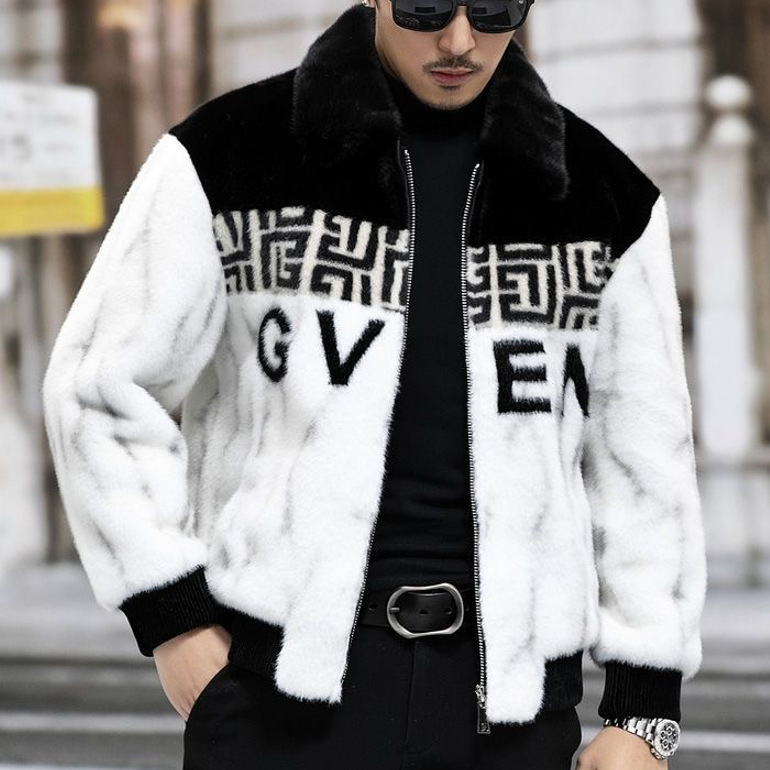 Foreign Trade Cross-Border Winter Thickened Warm Faux Mink Gold Mink Fur Haining Fur Coat Short Jacket Men's Clothing