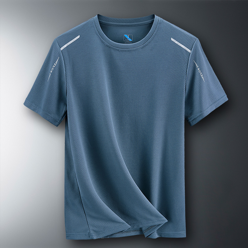 Спортивная летняя износостойкая футболка для отдыха с сеткой, короткий рукав, для среднего возраста