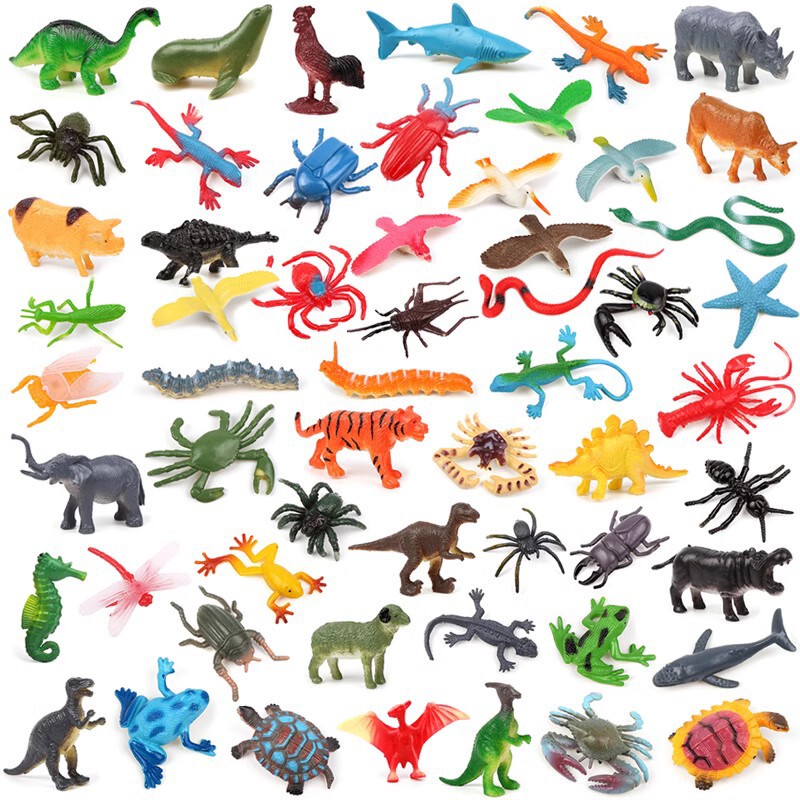 Marine Dinosaur Farm Insect Forest Simulation Small Animal Model Children's Toys Early Education Cognitive suit Wholesale
