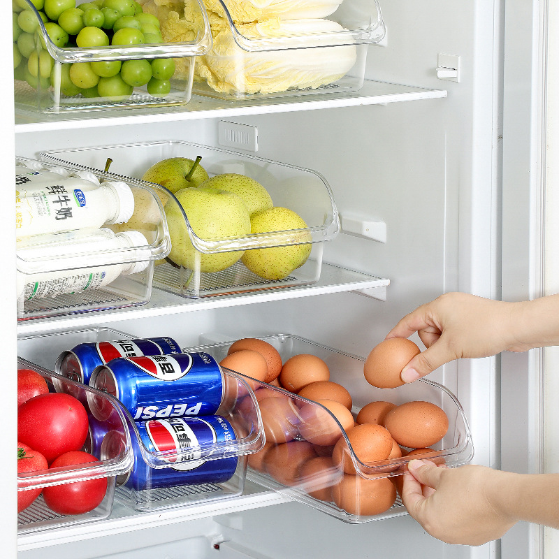 Refrigerator Storage Box Fresh-keeping Box Drawer-type Household Vegetable Fruit Egg Finishing Box Kitchen Storage Box Beverage Basket