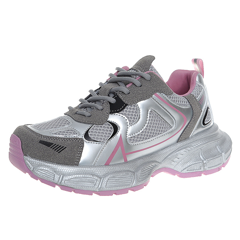 Chaussures de sport célèbres sur Internet pour femmes, nouveau style d'été 2024, roses, polyvalentes, respirantes, décontractées, semelles épaisses, pour papa_voghion.com