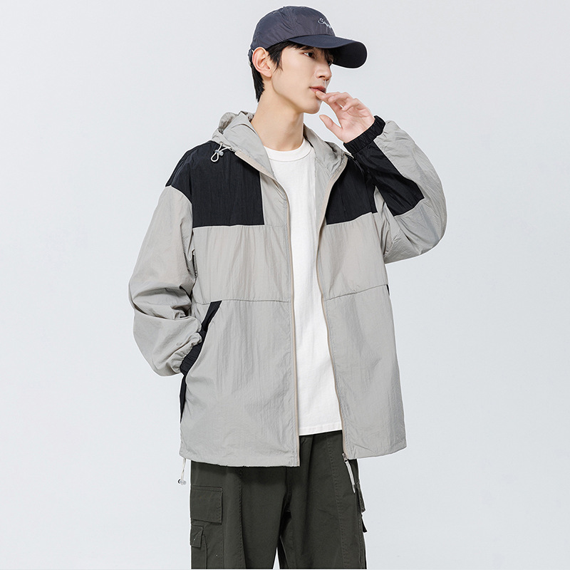 (2개) 남성과 여성을위한 태양 보호 의류 여름 얼음에 민감한 경량 안티 자외선 낚시 의류 여성용 캐주얼 스킨 의류 후드 재킷