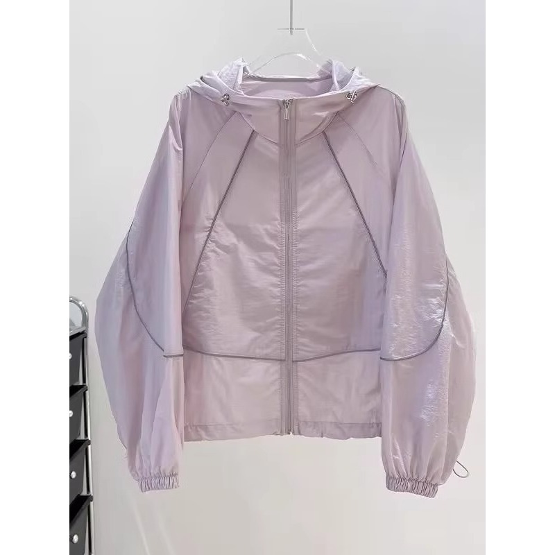 통기성 태양 보호 의류 여성의 여름 얇은 코트 2025 느슨한 올 매치 태양 보호 의류 에어컨 카디건 A3988