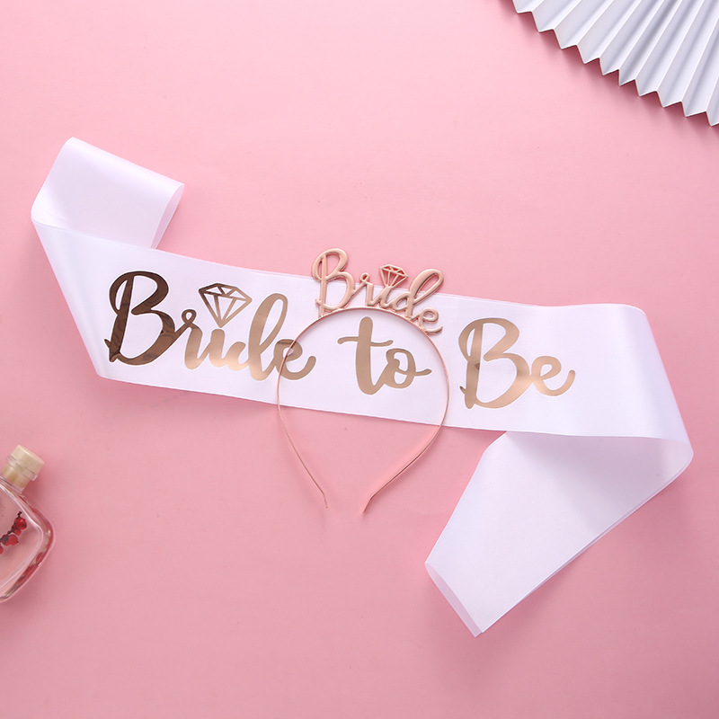 Modern Style Letter Satin Cloth Wedding Party Costume Props display picture 1