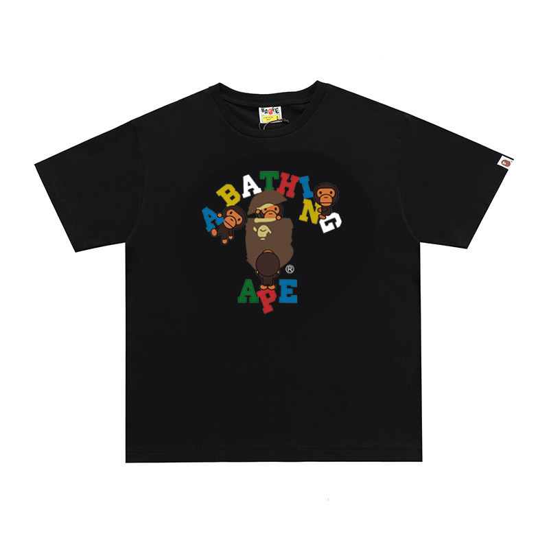 国境を越えた貿易トレンディなブランド半袖メンズレタープリントアメリカンストリートルーズカップルカジュアルTシャツ半袖シャツ|undefined