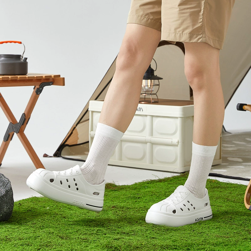 Женские летние пляжные сандалии на толстой подошве, дышащие, нескользящие, с закрытой пяткой из EVA, оптом.