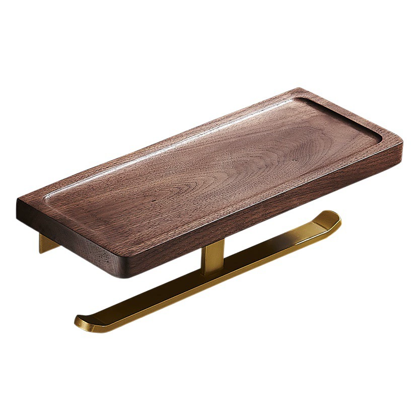 Новый держатель для туалетной бумаги в китайском стиле для туалета, винтажный неперфорированный держатель для салфеток из цельного дерева для ванной комнаты, настенная стойка для хранения рулонов для мобильного телефона