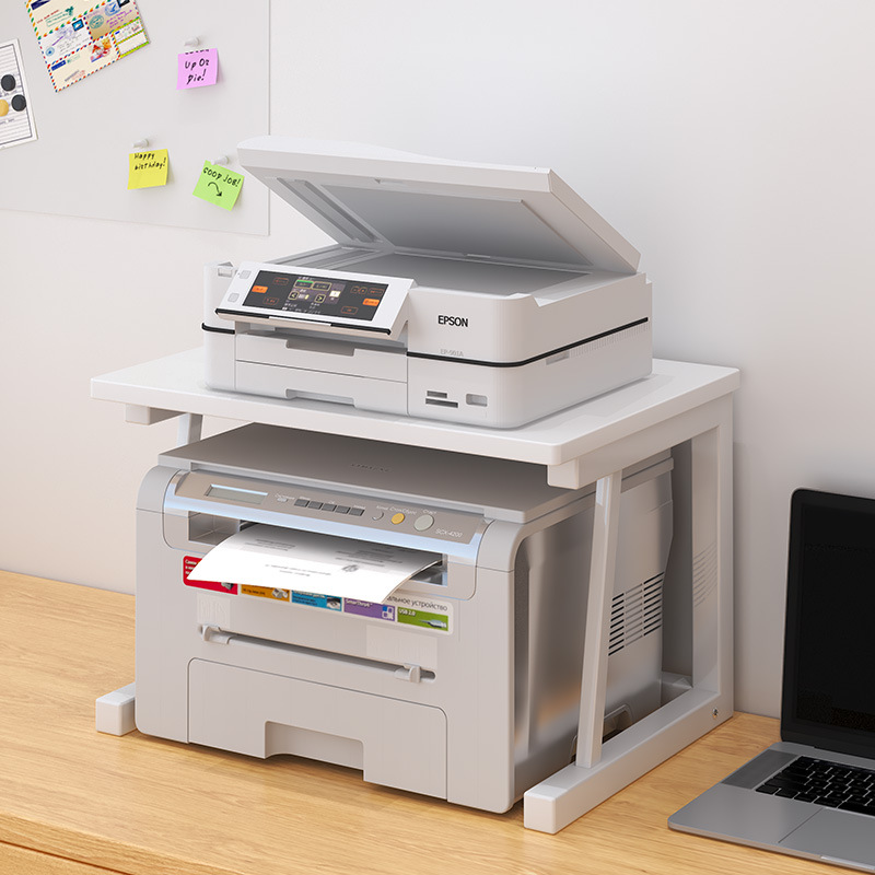 Desktop printer storage rack office desk creative double-layer storage rack multi-functional pin type copy stand