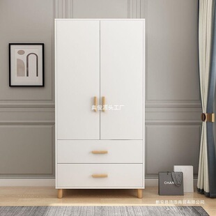 Bedroom Wardrobe Simple White Wardrobe Wardrobe Rental House Baby Rental House Wardrobe Storage Cabinet Double Door