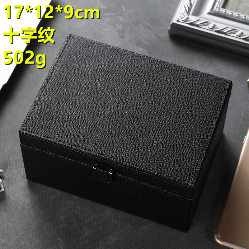 Multi-funcional de gran tamaño pequeño patrón cruzado de alto grado negro anti-oxidación RFID coche blindado caja de la llave caja del teléfono móvil