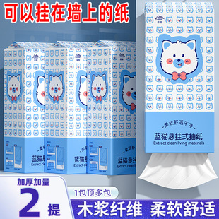 Hanging Facial Tissue, Extra-Large Toilet Paper, Napkins, Water-Resistant, Full Box of Hand Towels, Toilet Paper, Thickened Pack