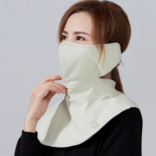 Autumn and winter warm and cold windproof mask ear protection neck shawl women's outdoor riding baby velvet scarf