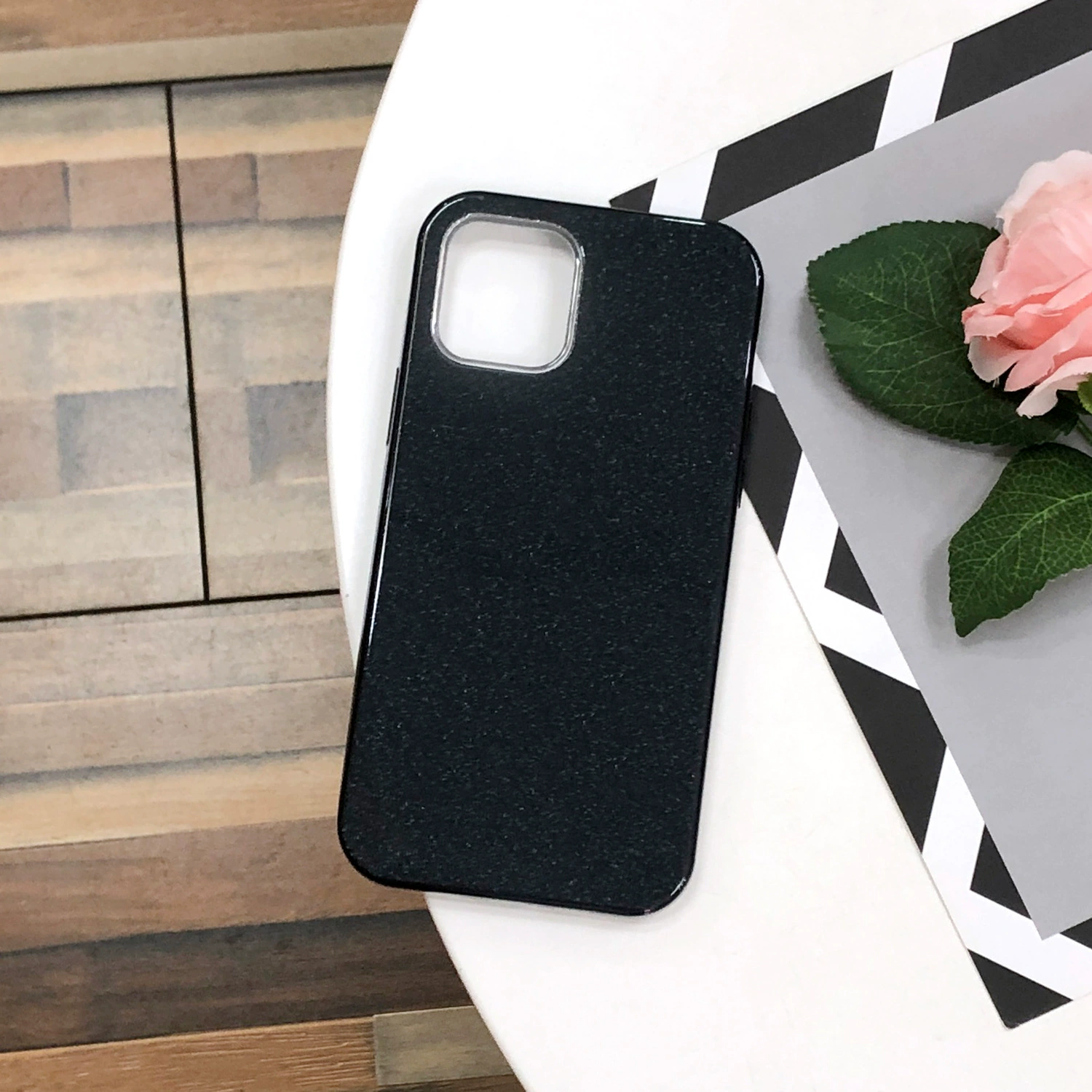 Phone case (Apple) compatible iPhone 6→16E, gradient glitter, glitter paper+TPU+PC
