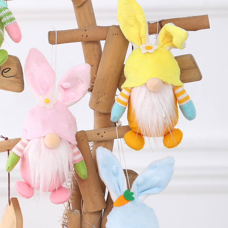 Transfronterizo nuevo conejo de Pascua enano muñeca elfo muñeca colgante decoración del hogar suministros fábrica al por mayor