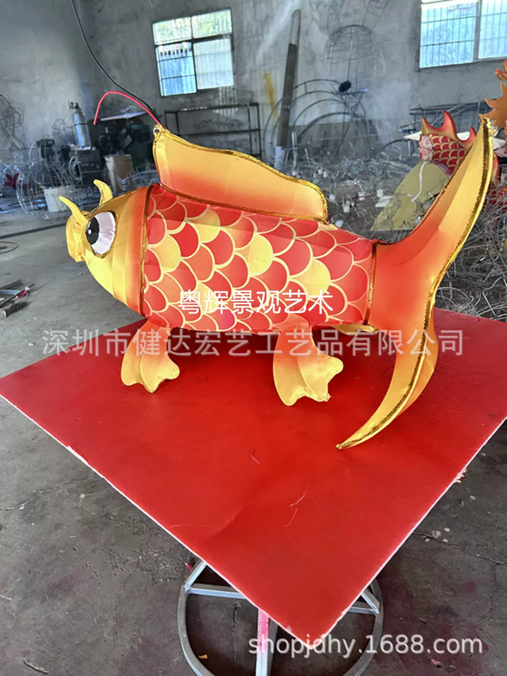 鲤鱼花灯现货供应2024春节花灯龙年龙灯卡通龙公仔景区春节灯会