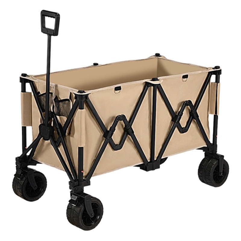 Push-Up Camper Outdoor Oversized Camper Foldableable Camping Style Off-Road Wheel Trailer Portable Stall Trolley