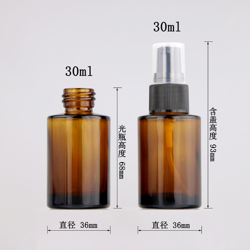 30ml perfume spray bottle, glass toner pump bottle, flat shoulder lotion dispenser bottle, 2198 bottles
