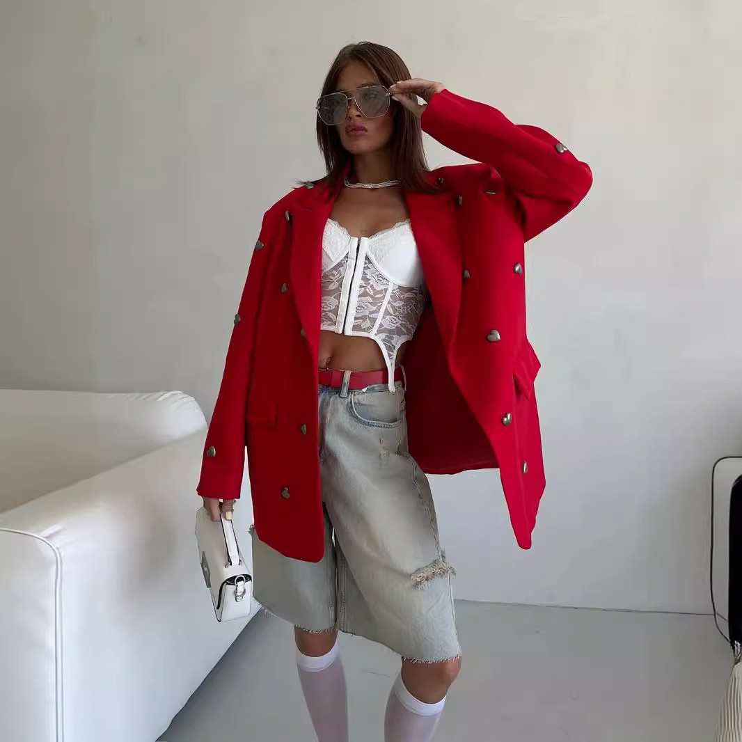 Fashion Love Decorative Suit Jacket For Women